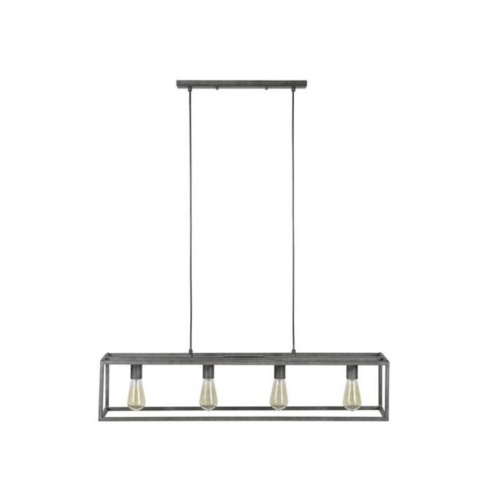 Hanglamp industrieel Brushed Cube oud zilver | Wohi.nl