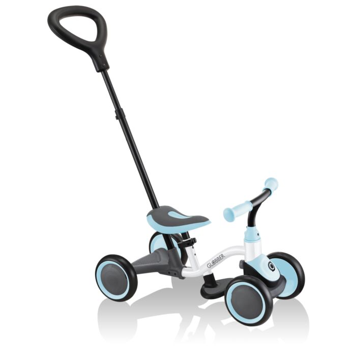 Globber - Leerfiets 3 in 1 - White - Pastel Blue - Babyhuys.com
