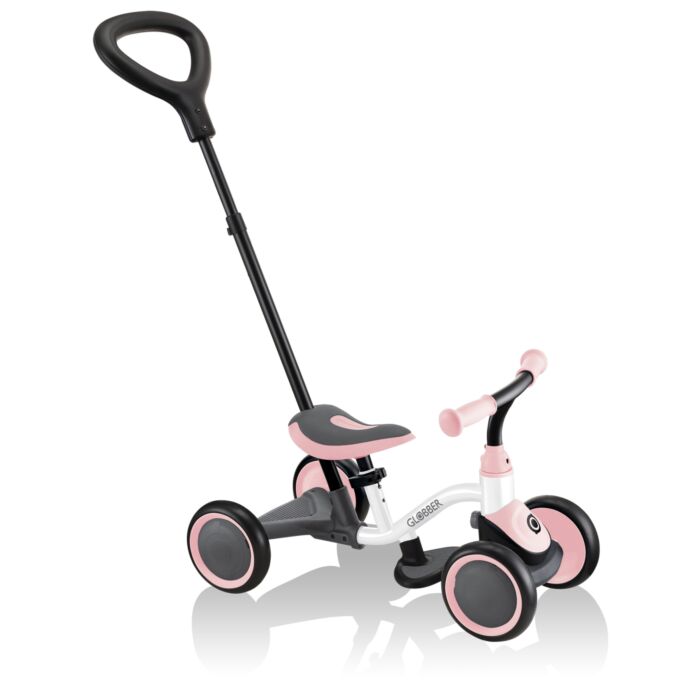 Globber - Leerfiets 3 in 1 - White - Pastel Pink - Babyhuys.com