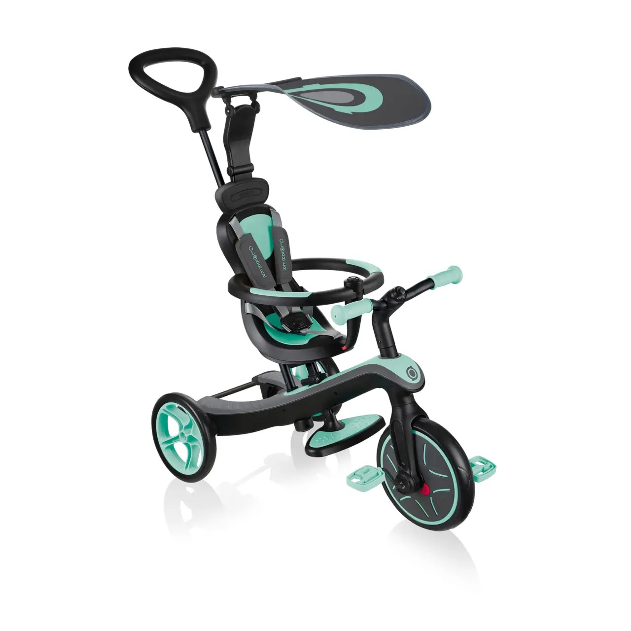 Globber Driewieler - Loopfiets - Trike Explorer 4 in 1 - Mint - Babyhuys.com