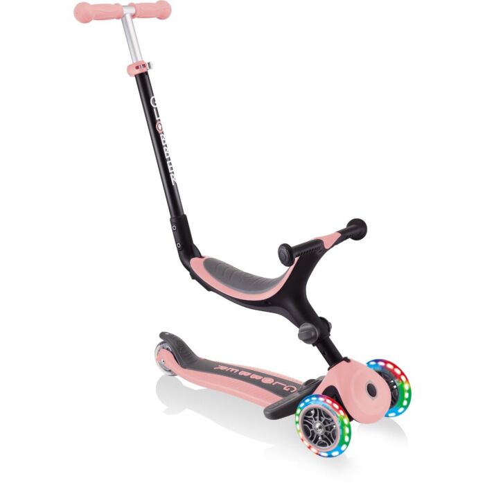 Globber Kinderstep - Loopfiets - Go.Up Plus Foldable - licht - Pastel Pink - Babyhuys.com