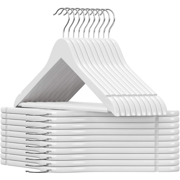 Songmics Houten Kledinghanger Wit