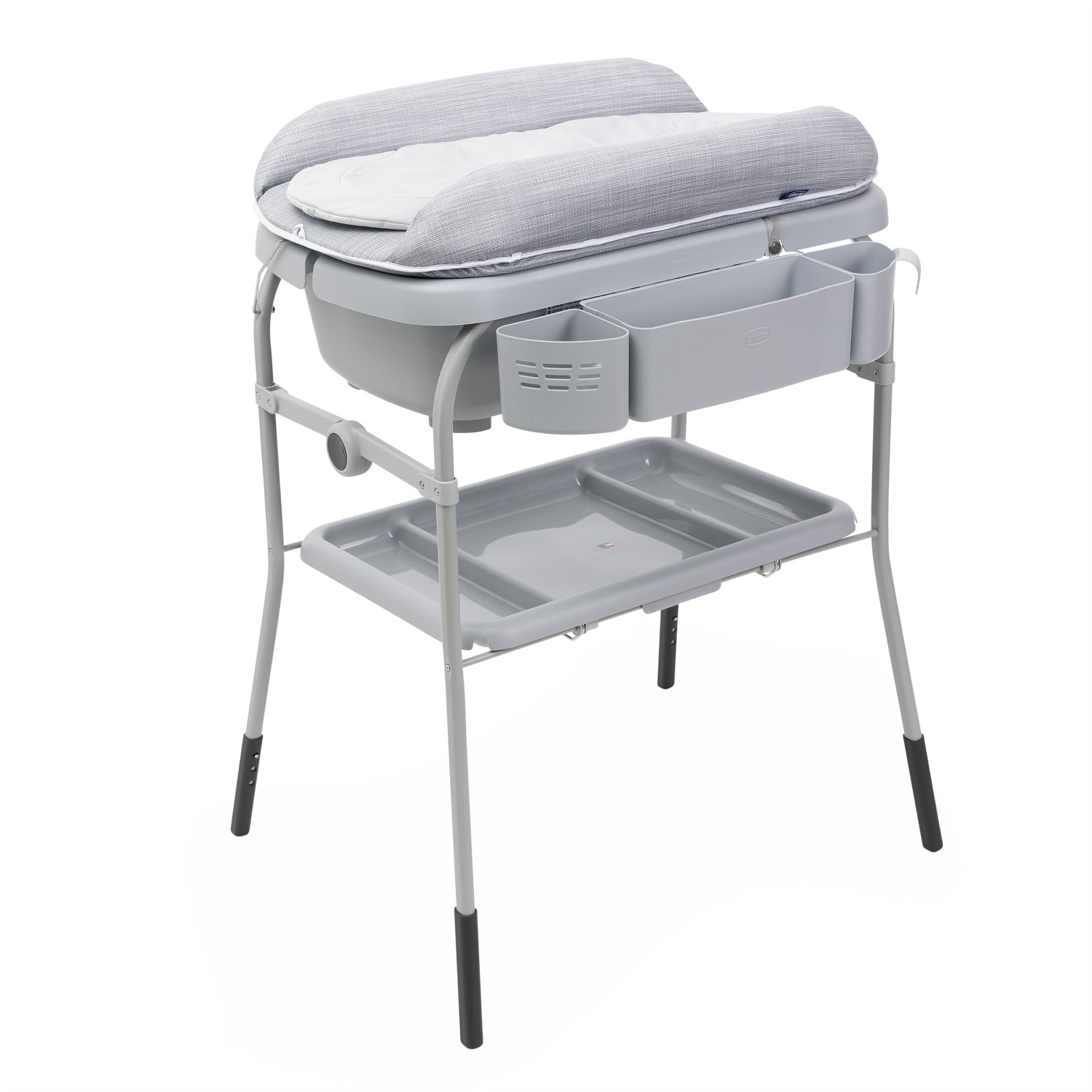 Chicco Verzorgingstafel Cuddle & Bubble Comfort - Grey Melange - 8058664174218 - Babyhuys.com