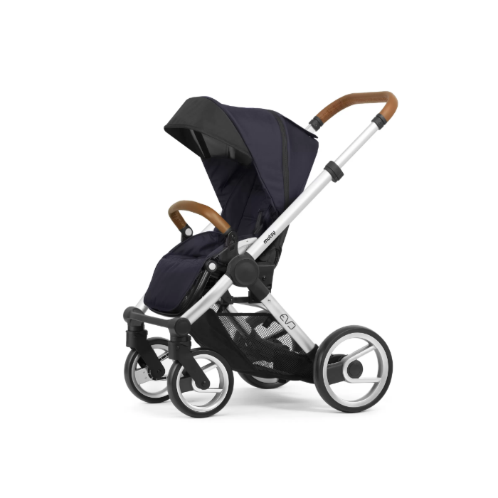 Mutsy Evo Wandelwagen Urban Nomad Deep Navy - Standaard Frame Cognac Grip