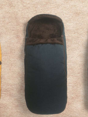 LeClerc Baby Voetenzak Teddy Denim Blue | Babyhuys.com