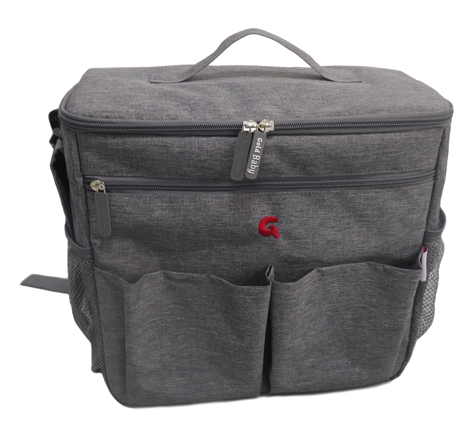 Gold Baby Multifunctionele Luiertas - Verzorgingstas - Donkergrijs