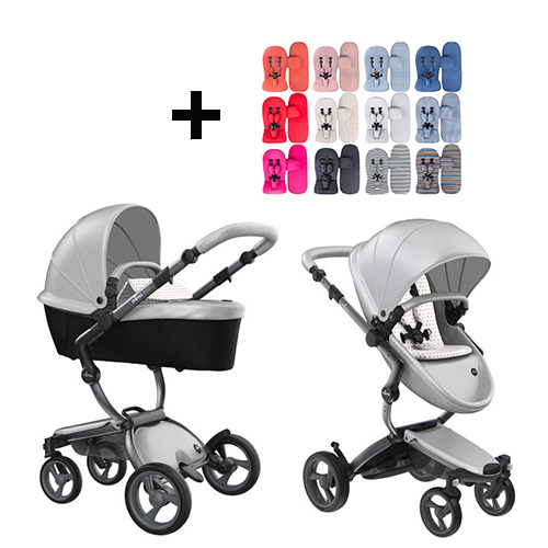 Mima Xari Kinderwagen | Frame - Graphite Grey | Zitting + Kap - Argento | Starter Pack - Sandy Beige - Babyhuys.com