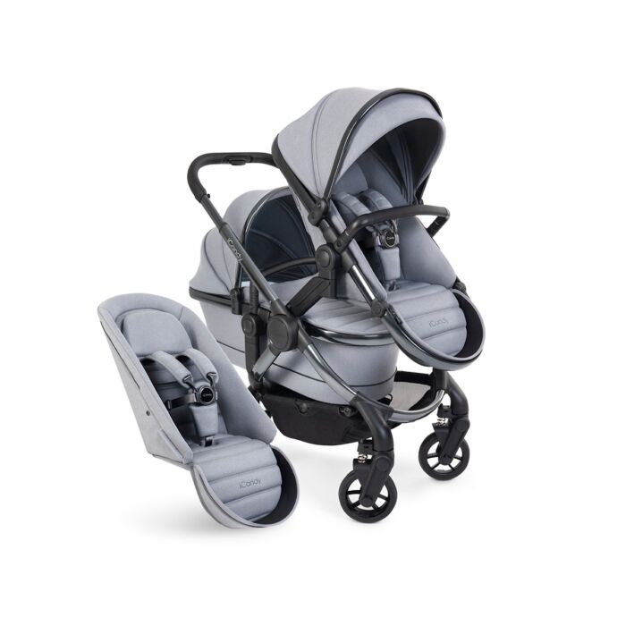 iCandy Peach 7 Dubbele Combi/Kinderwagen  Licht Gtijs (Pasgeborenen & Peuters) - Babyhuys.com