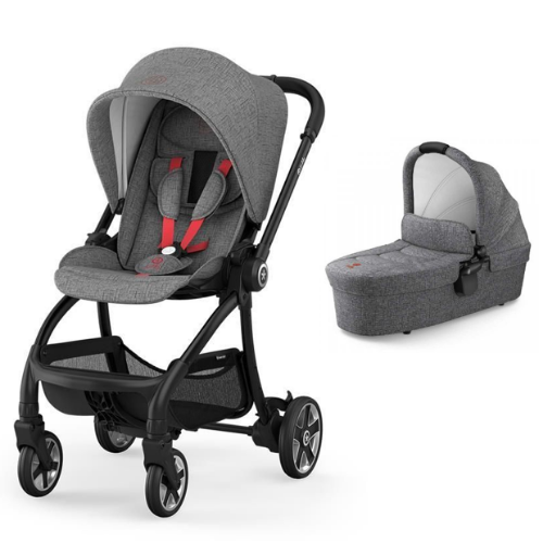 Kiddy Evostar Light 1 Grey Melange - Hot Red incl Reiswieg Grey Melange - Hot Red