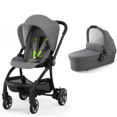 Kiddy Evostar Light 1 Grey Melange - Super Green incl Reiswieg Grey Melange - Super Green
