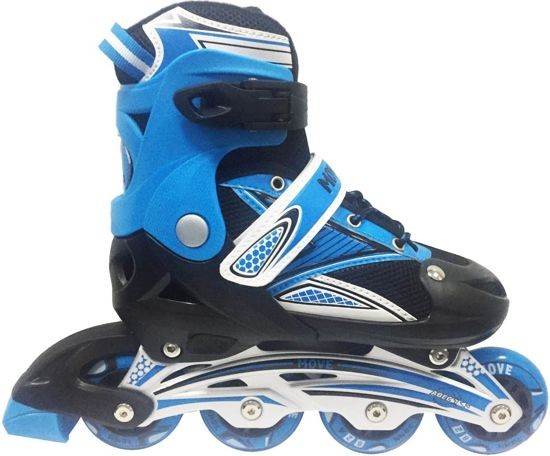 Move Adam Inlineskates - Maat 34-37 - zwart/blauw - Babyhuys.com