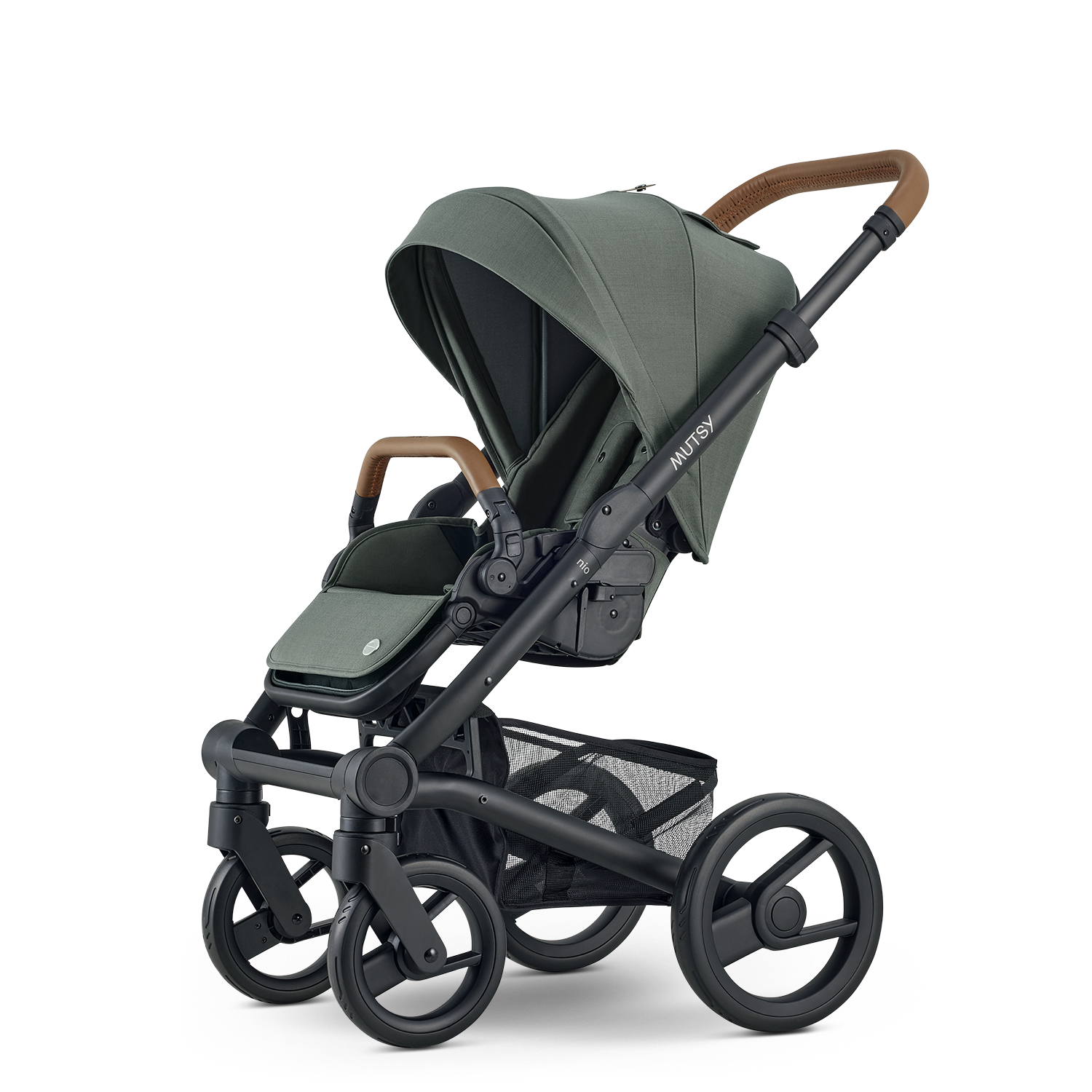 Mutsy Nio Kinderwagen | Meeresgrn | Schwarzer Rahmen