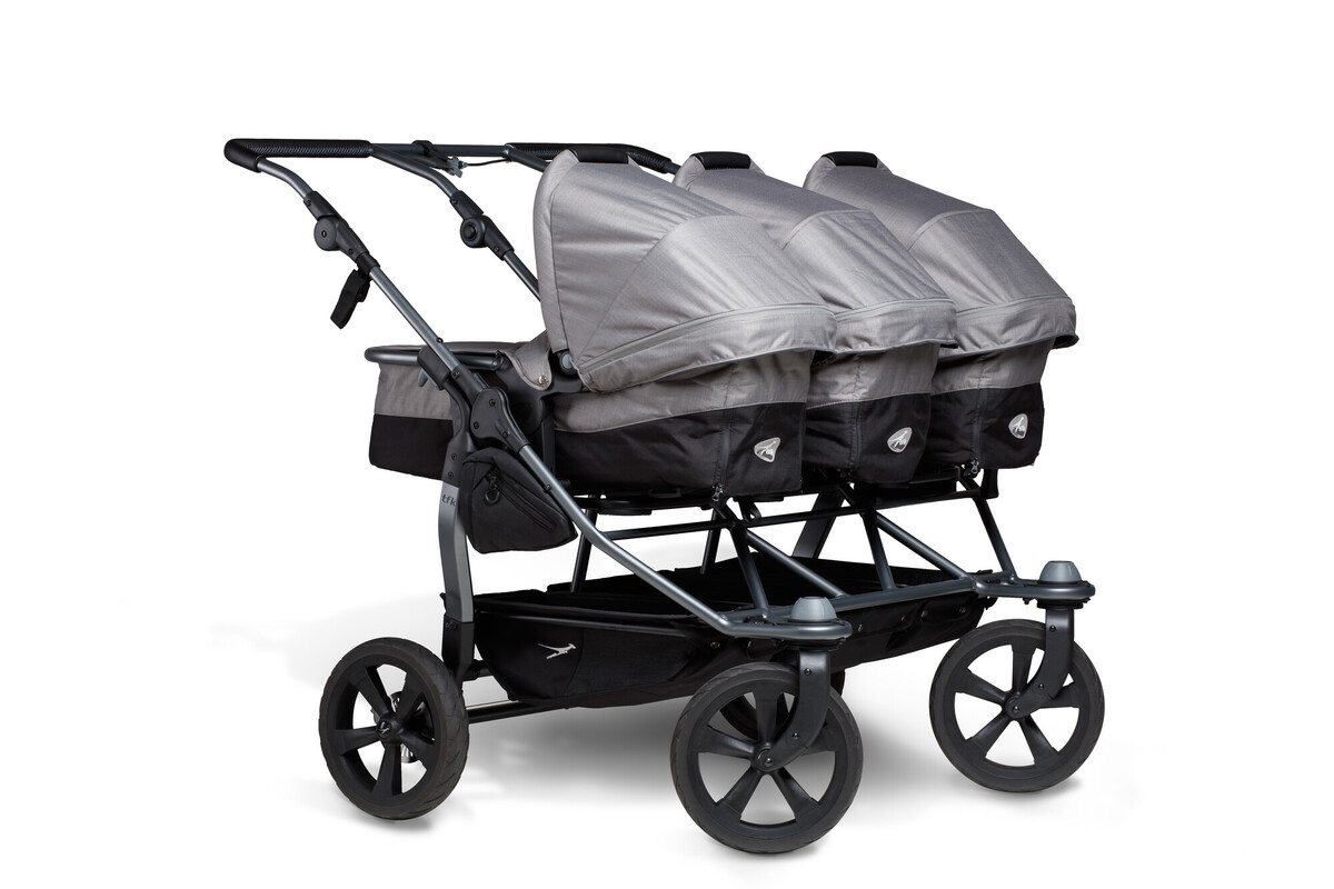 TFK Trio - Triplets Pram - Grey - Babyhuys.com