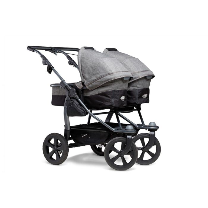 TFK Duo Ecco - Poussette Double Combi - Gris Premium - Babyhuys.com