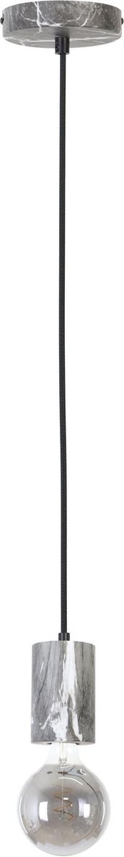 Light & Living Hanglamp Ø8x120 cm VIDAR zwart marmer print incl lamp