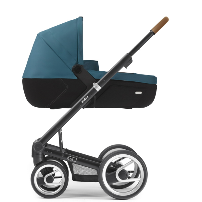Mutsy Igo Frame Urban Nomad Pure Black met Lite Reiswieg Aqua | Babyhuys